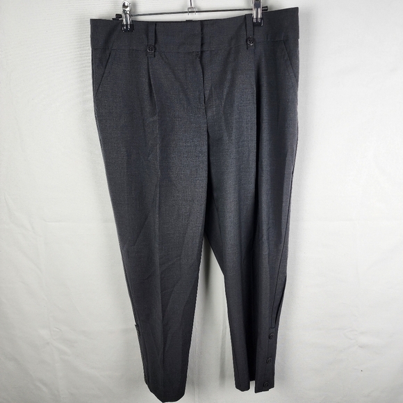 Trina Turk Straight Leg Wool Blend Button Detail Pants Size 8 - Picture 1 of 7